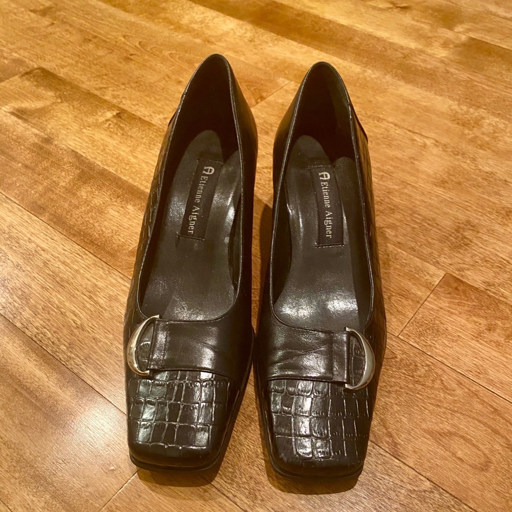 ETIENNE AIGNER Manzoni Alligator Leather Pumps